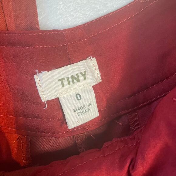 ANTHROPOLOGIE TINY Red High Waist Pants 0 Straight Wide Leg - Picture 4 of 5